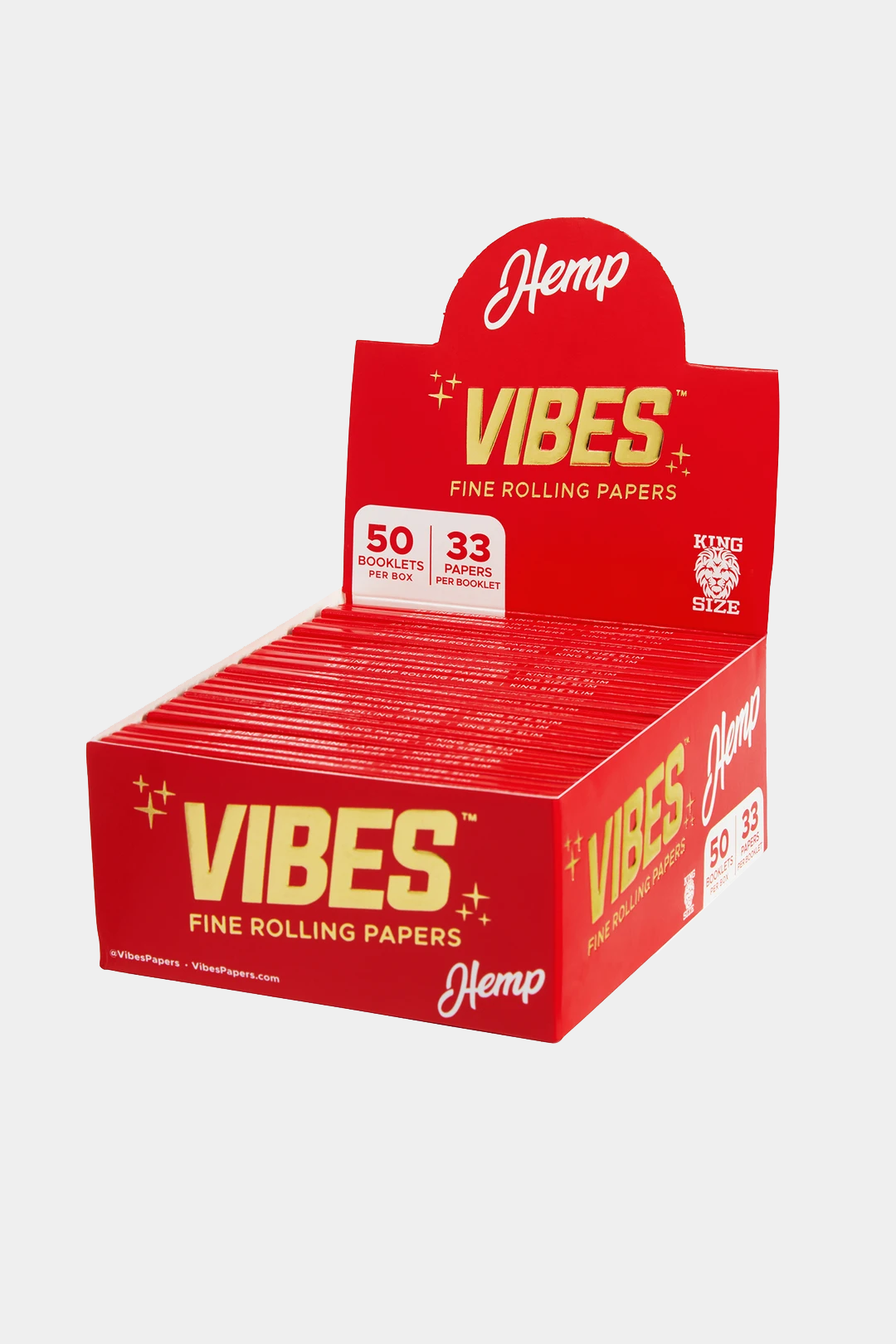 Vibes - King Size Hemp - Rolling Papers (50 x 33 Papers)