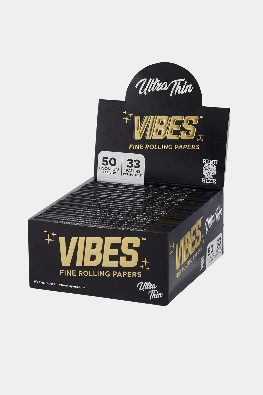 Vibes - Ultra Thin King Size - Rolling Papers (50 Packs x 33 Papers) - MK Distro