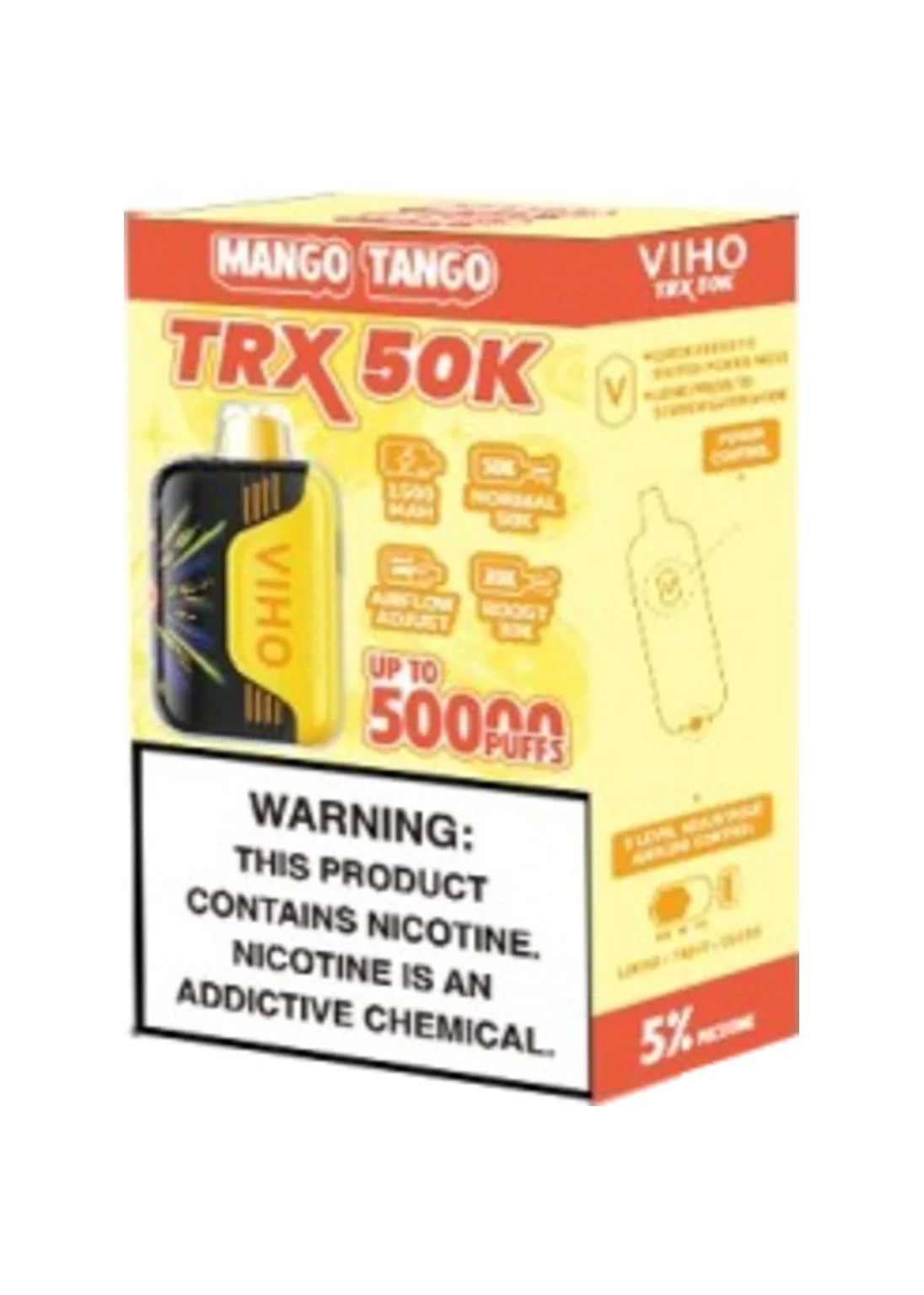 VIHO TRX 50K - Disposable Vape (5%) (Single) TX Compliant - MK Distro