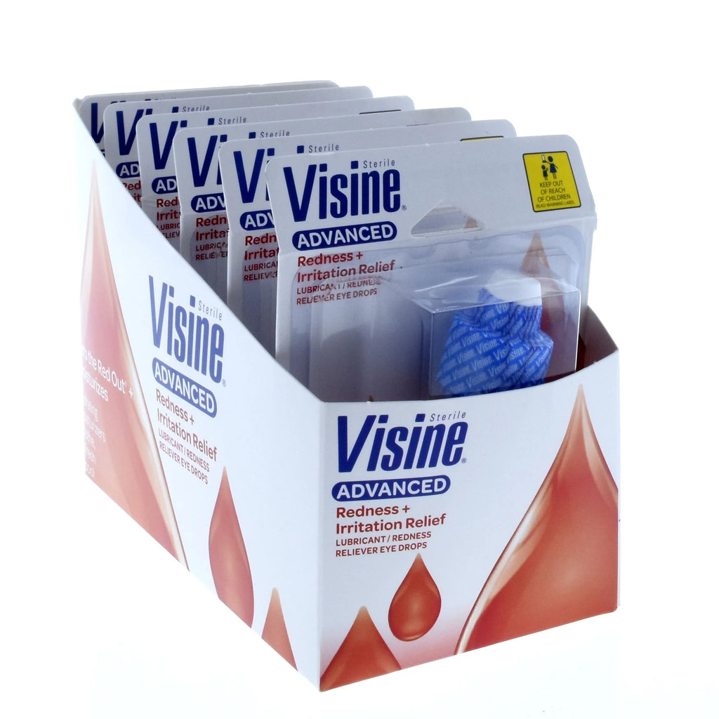 Visine - Advanced Redness + Irritation Relief - Blister Pack (Box of 6) - MK Distro