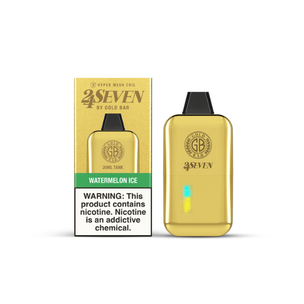 Gold Bar 24 Seven  - Disposable Vape (5% - 24,000 Puffs) - Single - MK Distro