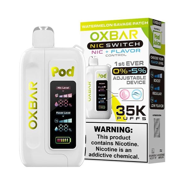 Oxbar x Pod Juice Switch Kit Nic Flavor Control 35K - Disposable Vapes (0%to5% - 35,000 Puffs) - Box of 5 - MK Distro