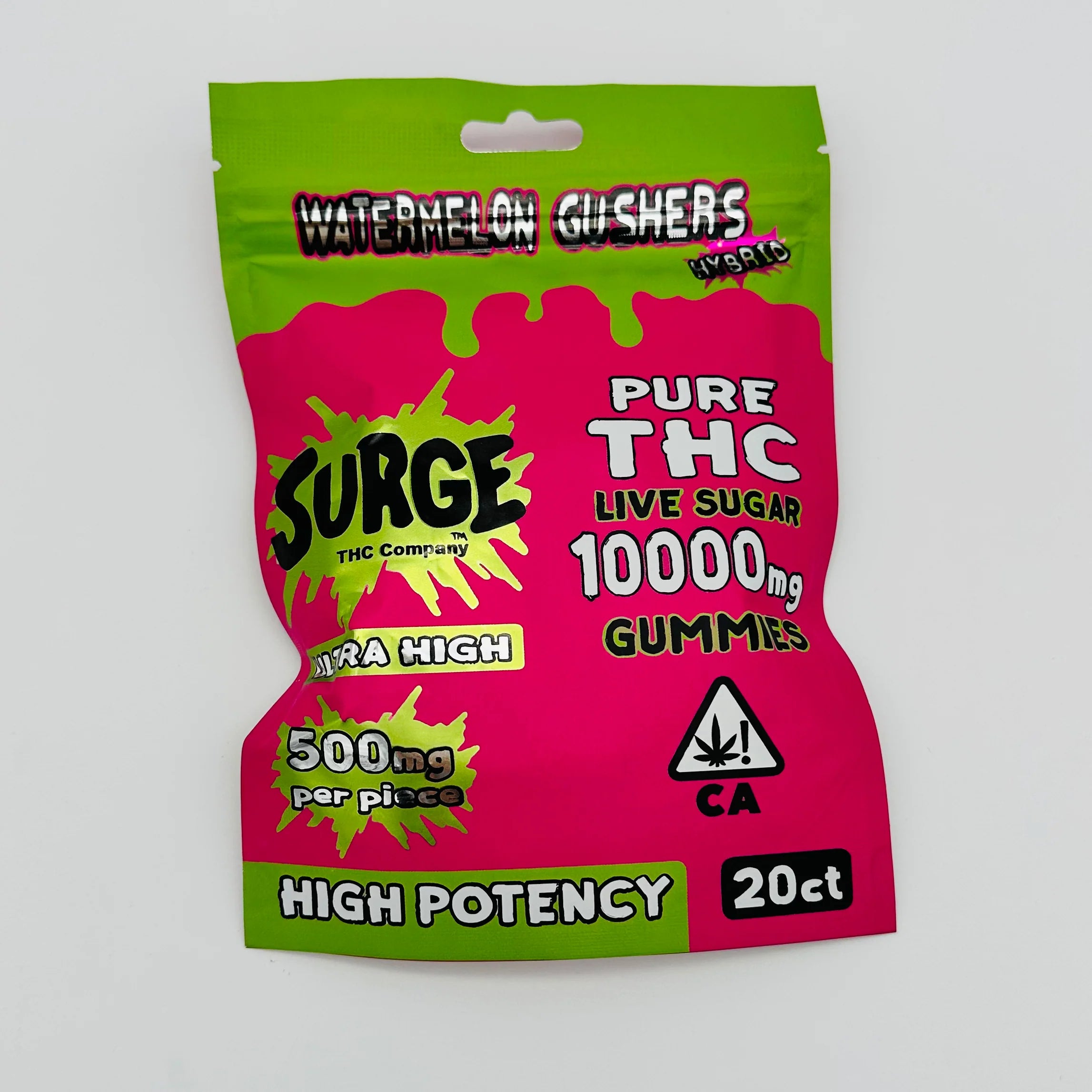 Surge - Pure THC Live Sugar Gummies - Delta Gummies(500mg x 20 Gummies)