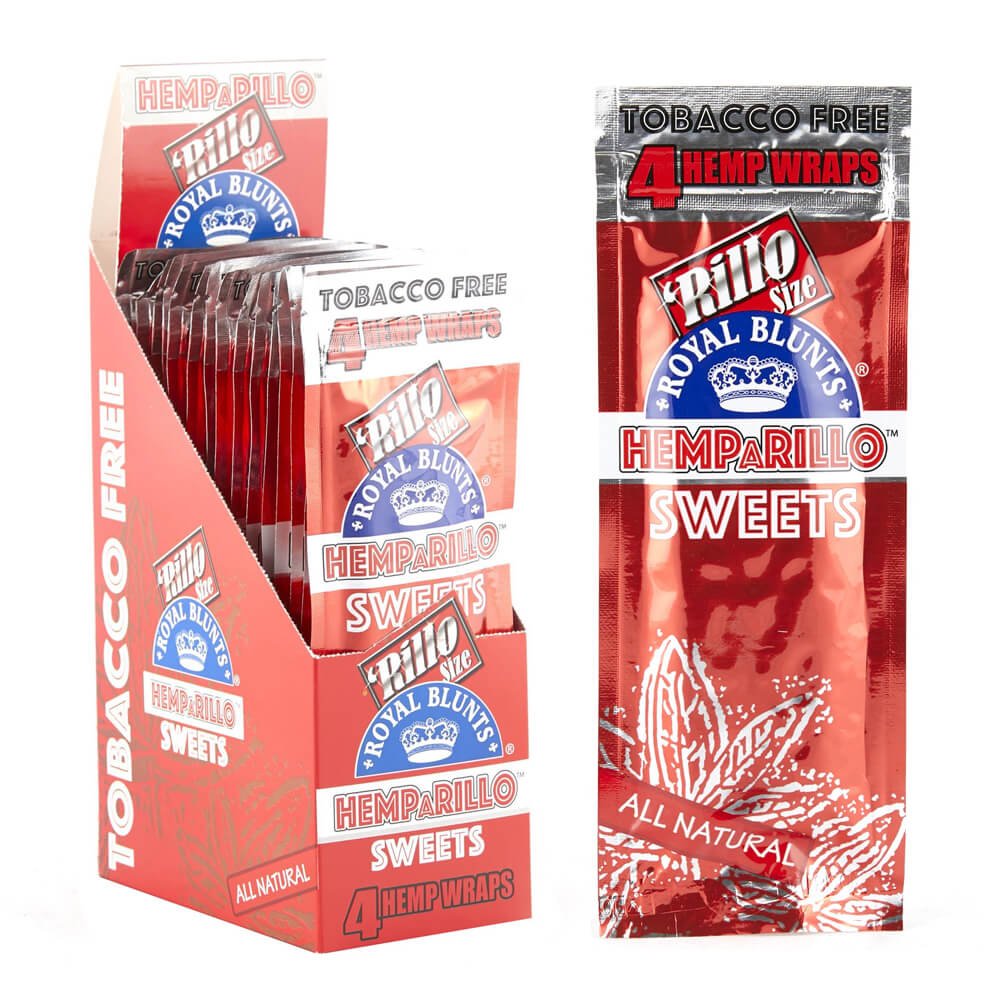 Royal Blunts - Hemparillo Hemp Wraps - Blunt/Hemp Wraps(15 Packs x 4 Wraps) - MK Distro