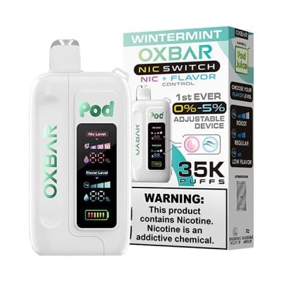 Oxbar x Pod Juice Switch Kit Nic Flavor Control 35K - Disposable Vapes (0%to5% - 35,000 Puffs) - Box of 5 - MK Distro