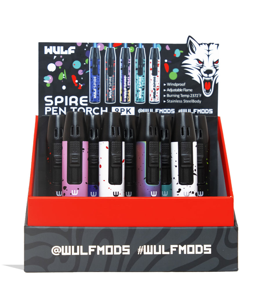 Wulf Mods Spire Pen - Refillable Lighters (Display of 9) - MK Distro