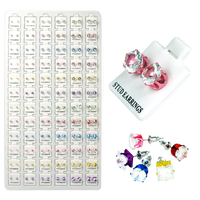 REFILL TRAY CUBIC STUD COLOR 72 PC (ROUND X 36 PAIRS, SQUARE X 36 PAIRS) - MK Distro