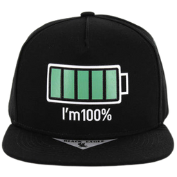 Adjustable Baseball Hat - I'M 100% (Solid Black) - MK Distro