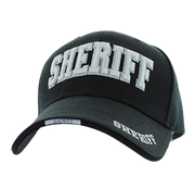 Adjustable Baseball Hat - Sherriff (Solid Black) - MK Distro