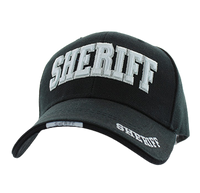 Adjustable Baseball Hat - Sherriff (Solid Black) - MK Distro