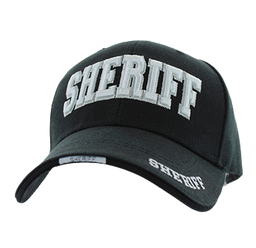 Adjustable Baseball Hat - Sherriff (Solid Black) - MK Distro
