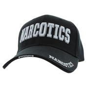 Adjustable Baseball Hat - NARCOTICS (Solid Black) - MK Distro