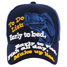 Adjustable Baseball Hat - To do List Fish (Navy) - MK Distro