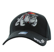 Adjustable Baseball Hat - Bull Dog (Solid Black) - MK Distro